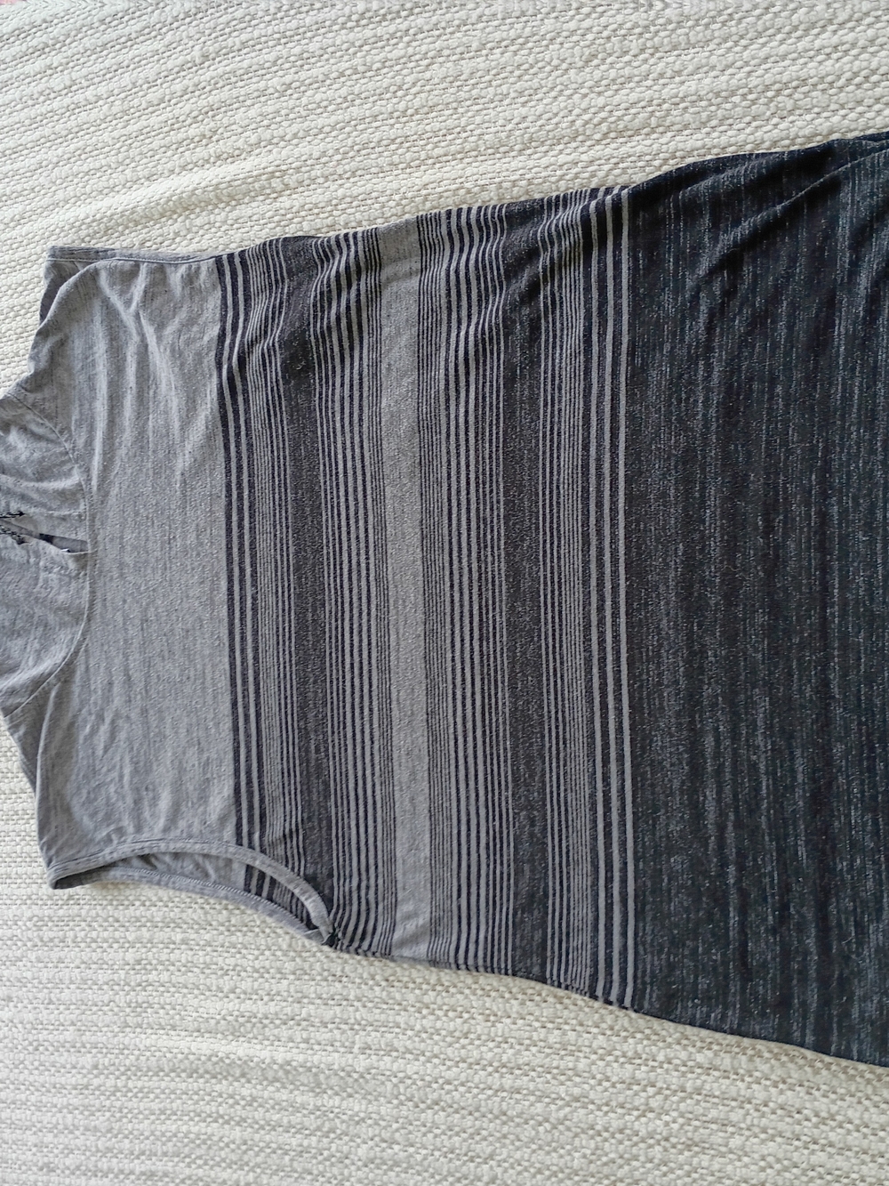 Univibe Gray Striped Sleeveless Tank Top